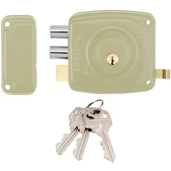 Cerradura 191 Rimlock Kwikset Sobreponer Fijo Izquierdo Beige - Kwikset -  Cerraduras