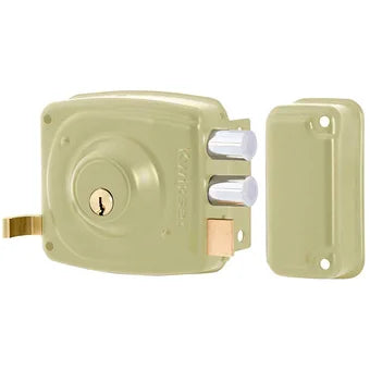 Cerradura 191 Rimlock Kwikset Sobreponer Fijo Derecho Beige - Kwikset -  Cerraduras