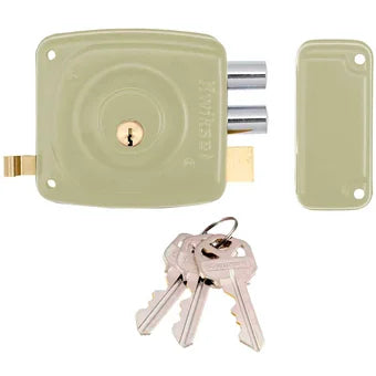 Cerradura 191 Rimlock Kwikset Sobreponer Fijo Derecho Beige - Kwikset -  Cerraduras