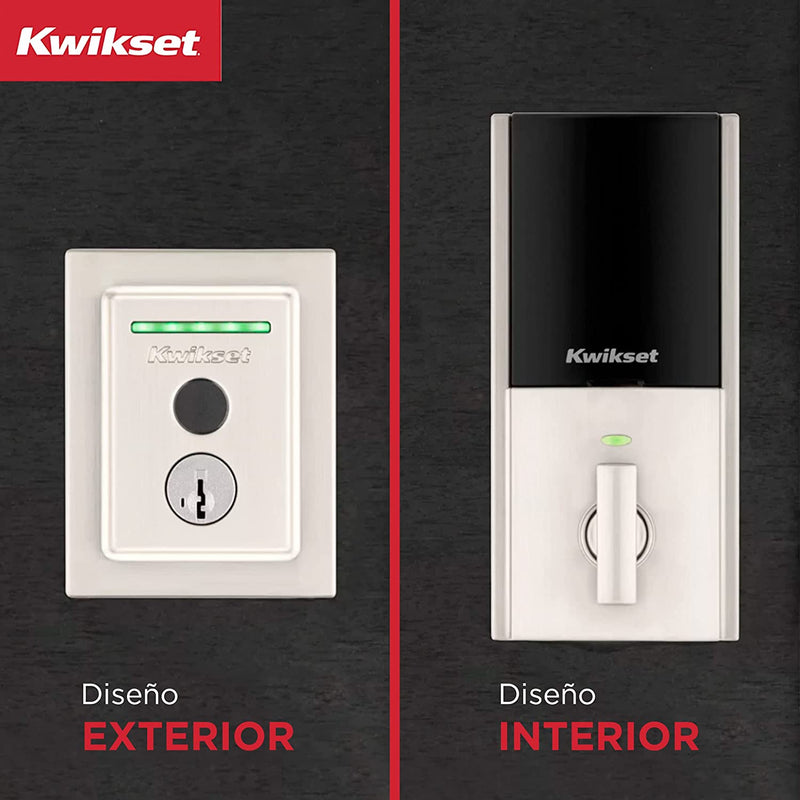 Cerrojo Electrónico Halo Fingerprint Kwikset Entrada Nickel Satinado - Kwikset -  Cerraduras eléctricas