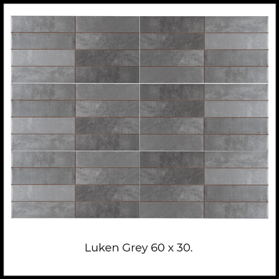 Azulejo Luken 30x60 Cerámica Euro Gray - Cerámica Euro -  Cerámicos