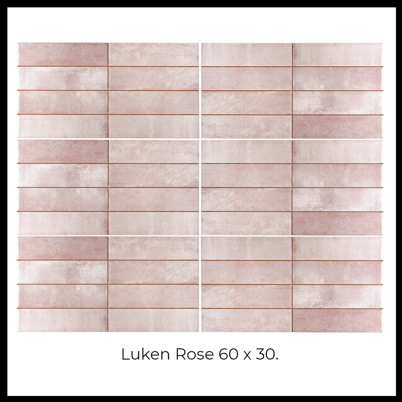 Azulejo Luken 30x60 Cerámica Euro Rose - Cerámica Euro -  Cerámicos